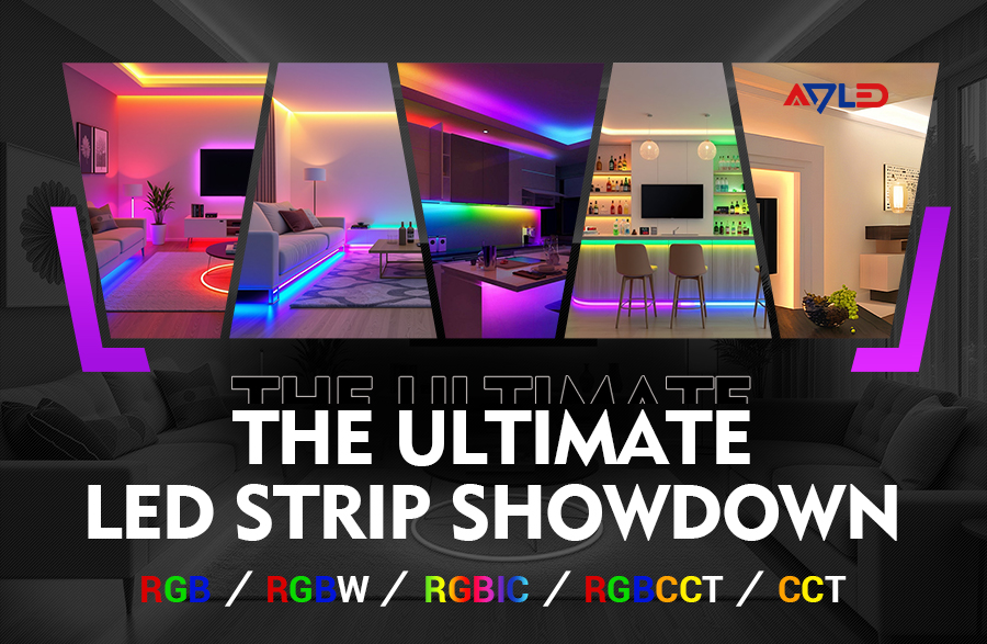 Tira LED RGB vs RGBW vs RGBIC vs RGBCCT vs CCT